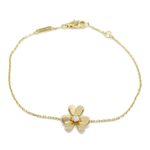 Van Cleef & Arpels Frivole Bracelet Mini Diamond 18KYG Yellow Gold Used Women