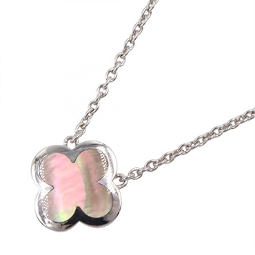 Van Cleef & Arpels Pure Alhambra Onyx Necklace 18WG White Gold Used women