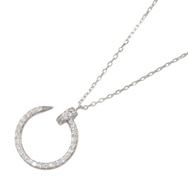 CARTIER Juste un Clou Diamond Necklace Pendant 18KWG White Gold Used women
