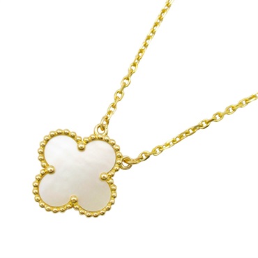 Van Cleef & Arpels Vintage Alhambra Mother of Pearl Necklace 18KYG gold Used