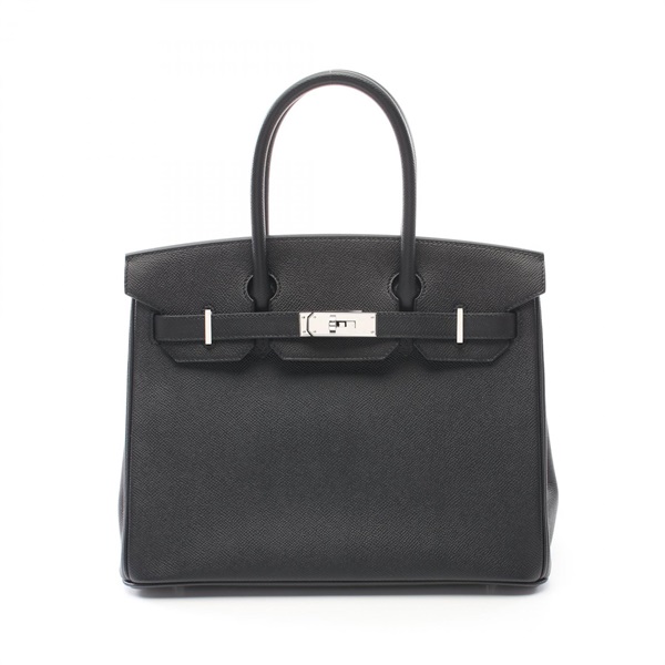 HERMES Birkin 30 Hand bag W 041701CK Epsom leather Black Used SHW