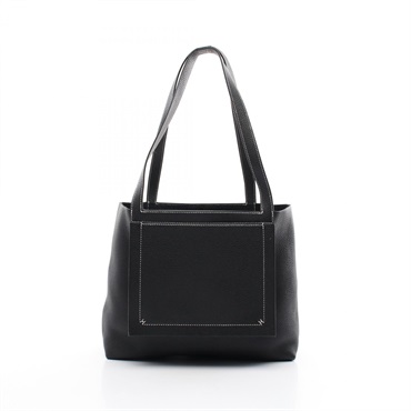 HERMES Cabas Selier 31 Tote shoulder Bag Z Taurillon Clemence Black Used