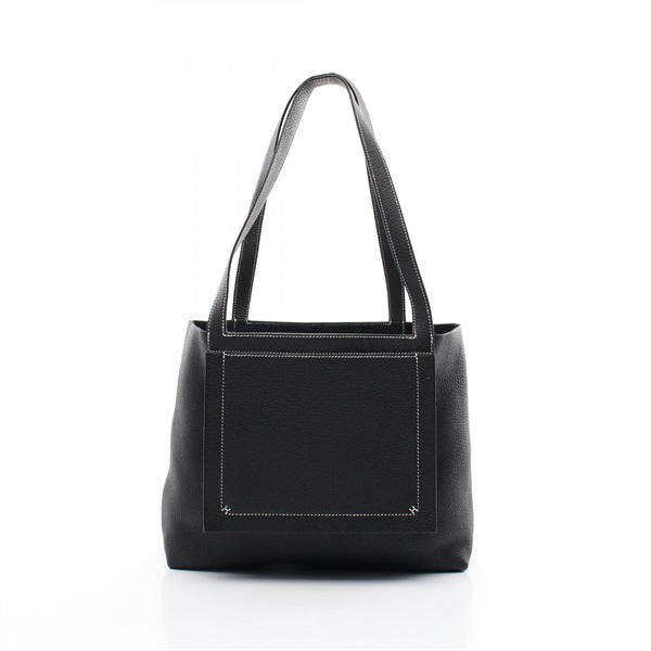 HERMES Cabas Selier 31 Tote shoulder Bag Z Taurillon Clemence Black Used
