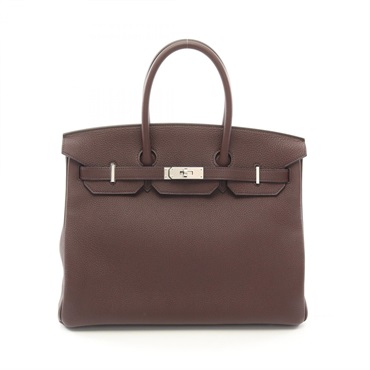 HERMES Birkin 35 Hand bag B 027767CK Togo leather Rouge sellier Used SHW