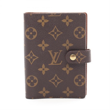 LOUIS VUITTON Agenda PM Notebook cover R20005 Monogram canvas Brown Used Women