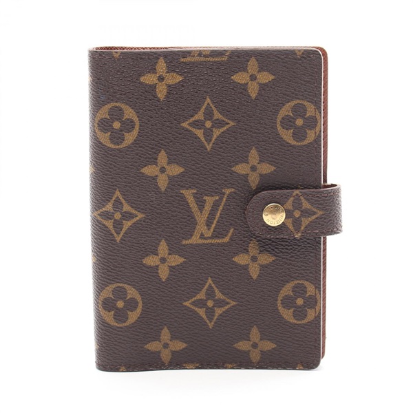 LOUIS VUITTON Agenda PM Notebook cover R20005 Monogram canvas Brown Used Women