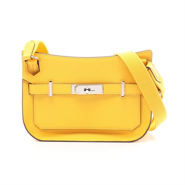 HERMES Jypsiere mini Shoulder crossbody Bag U Swift leather Jaune de naples SHW