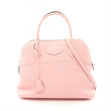 HERMES Bolide 31 Verso Hand shoulder bag U Taurillon Clemence Rose sakura SHW