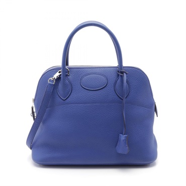 HERMES Bolide 31 Hand shoulder bag B 073419CK Taurillon Clemence Blue electric