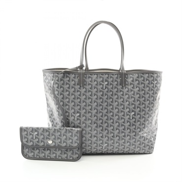 GOYARD Saint Louis PM Hand Tote Bag canvas leather Gray Multicolor Used Women