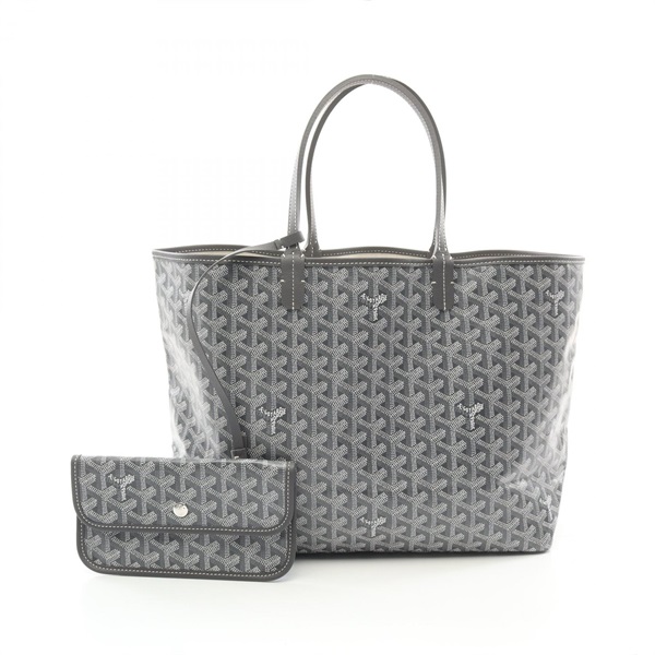 GOYARD Saint Louis PM Hand Tote Bag canvas leather Gray Multicolor Used Women