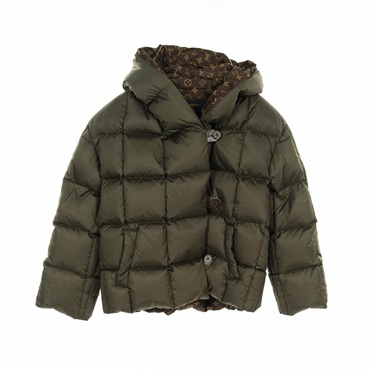 LOUIS VUITTON Monogram Down jacket RW212W E54 FLOW16 Nylon Khaki Used Women #40