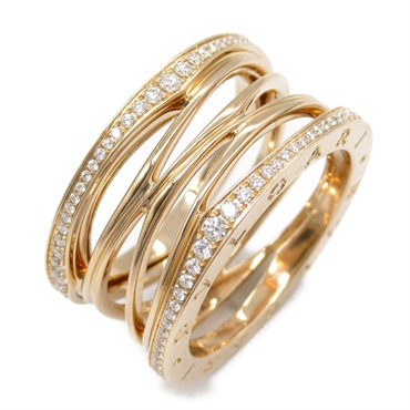BVLGARI B-zero1 Design Legend Diamond Ring 18KPG Rose Gold Used women US size 9