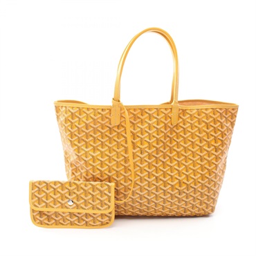 GOYARD Saint Louis PM Hand Tote Bag canvas leather Yellow Multicolor Used Women