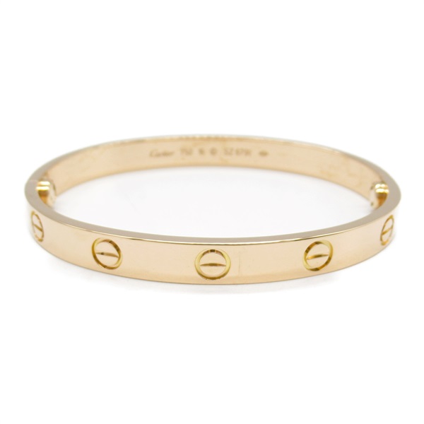 CARTIER Love Bracelet 18KPG Pink Rose Gold Used Women #16