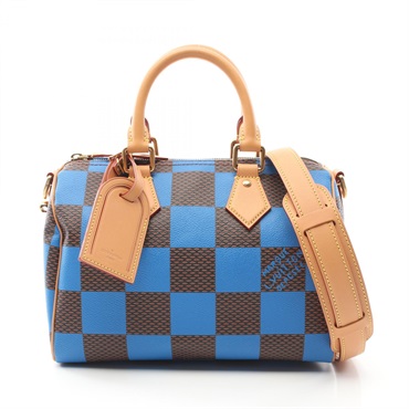 LOUIS VUITTON Speedy Bandouriere 25 Hand shoulder bag N40585 Damier pop blue LV