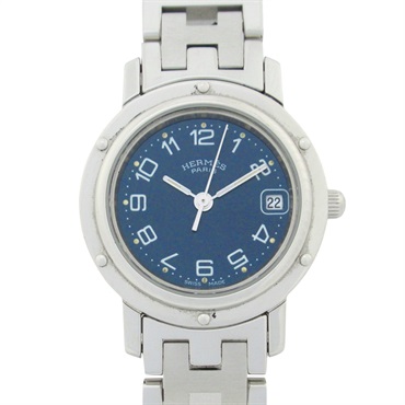 HERMES Clipper Wrist Watch CL4.210 Quartz Stainless Steel Used Women