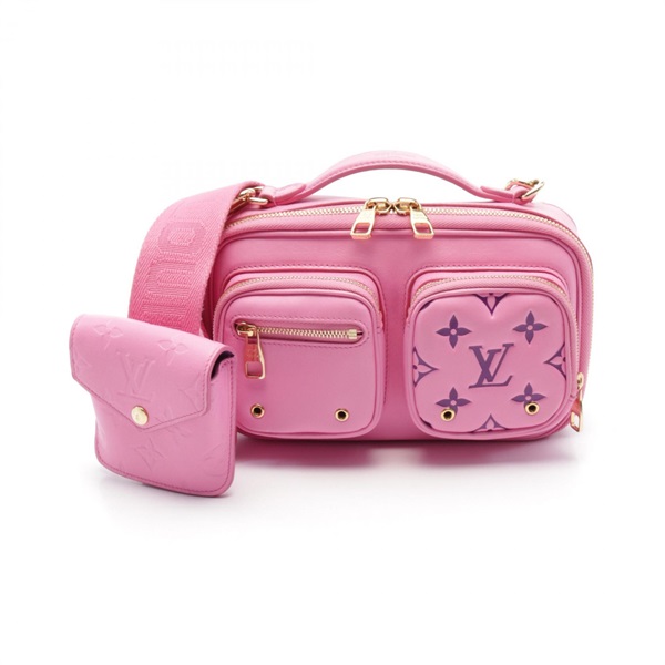 LOUIS VUITTON Utility Crossbody Rose 2way Handbag M59244 leather Pink Used Women