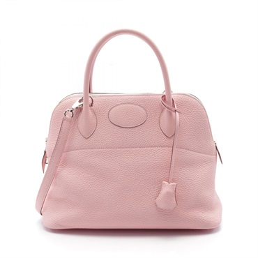 HERMES Bolide 31 Verso Hand shoulder bag Z Taurillon Clemence Rose sakura SHW