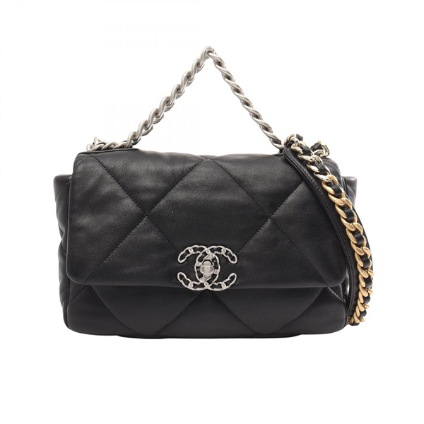 CHANEL 19 dix-neuf Matelasse chain Shoulder crossbody Bag AS1160 leather Black