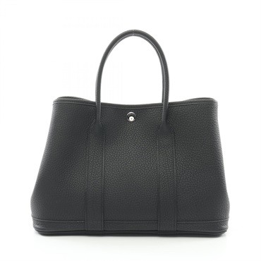 HERMES Garden party TPM Tote Bag W 051568CK Negonda leather Black SHW