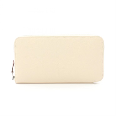 HERMES Azap long silkin Around long wallet purse Z Epsom Nata Used SHW