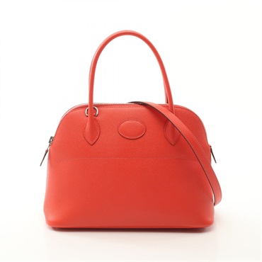 HERMES Bolide 27 Hand shoulder bag X Epsom Rose jaipur Used SHW