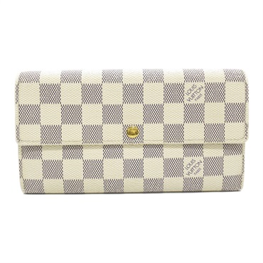 LOUIS VUITTON Portefeuille Sarah Bi-fold Wallet N61735 Damier Azur canvas Used