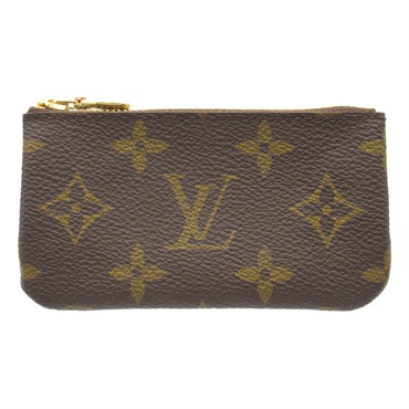 LOUIS VUITTON Pochette Cle key coin purse M62650 Monogram canvas Brown Used LV