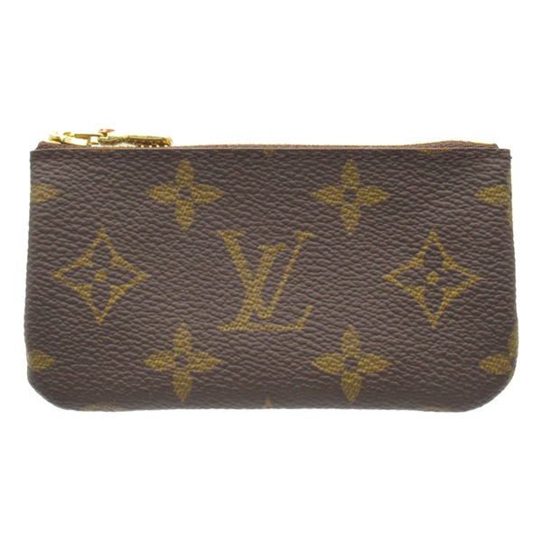 LOUIS VUITTON Pochette Cle key coin purse M62650 Monogram canvas Brown Used LV
