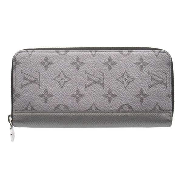 LOUIS VUITTON Zippy Vertical long wallet M30841 Taigalama leather Gray Used mens