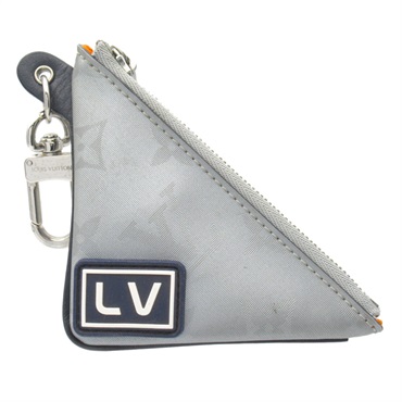 LOUIS VUITTON Porto Cle Pouch Key Coin Purse MP2217 Monogram Satellite Gray Used