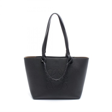 LOEWE anagram 2way Tote Bag A717S72X031100 leather Black Used Women