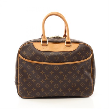 LOUIS VUITTON Deauville Bowling Vanity Handbag M47270 Monogram Brown Used Women