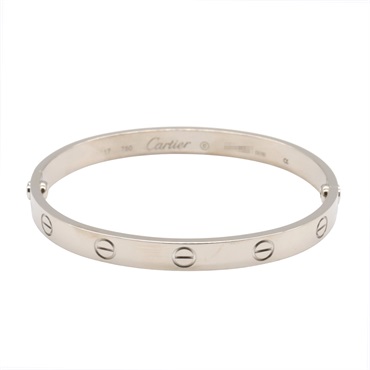 CARTIER Love Bracelet 18KWG White Gold used Women #17