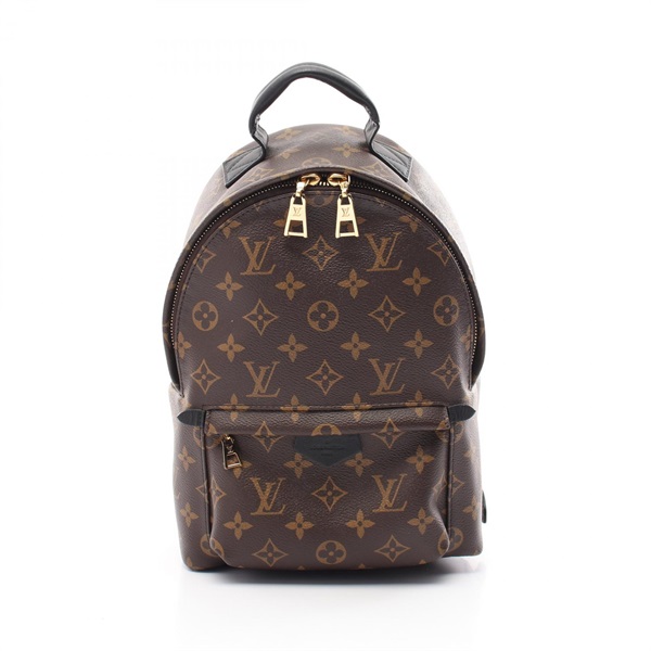 LOUIS VUITTON Palm Springs PM Backpack M41560 Monogram canvas Brown Black Used