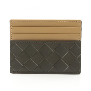 BOTTEGA VENETA Intrecciato Card Case holder 749449VCPQ53368 leather Khaki