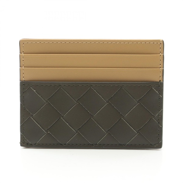 BOTTEGA VENETA Intrecciato Card Case holder 749449VCPQ53368 leather Khaki