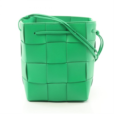 BOTTEGA VENETA Small Cassette Bucket Shoulder Bag 680218VCQC43722 leather Green