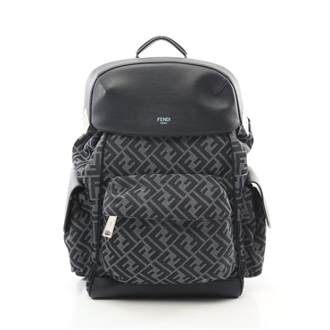 FENDI FF Jacquard Drive Zucca Rucksack Backpack 7VZ084ASLEF1RHA leather Navy