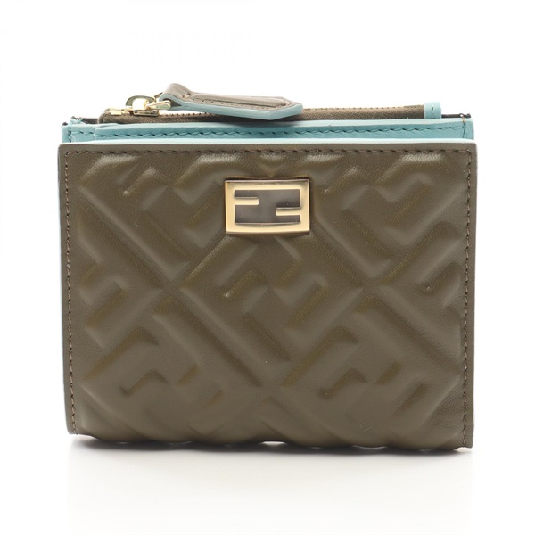 FENDI Slim Baguette FF Pattern Bi-fold wallet purse 8M0506AT00F1PQH leather