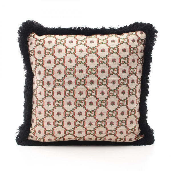 GUCCI GUCCI100 CENTENNIAL GG FLOWER JACQUARD CUSHION 696787ZAJE38003 beige