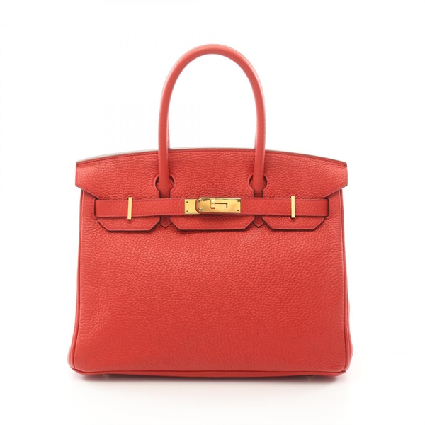 HERMES Birkin 30 Hand bag X Togo leather Rouge tomate Used SHW