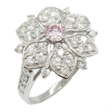 JEWELRY Pink Diamond Ring Pt900 Platinum Used women US size 6