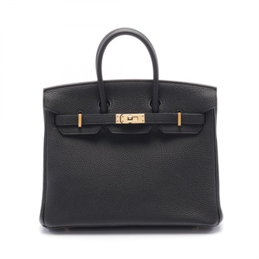 HERMES Birkin 25 Hand bag 057208CD Togo leather Black Used GHW