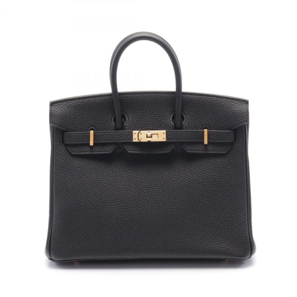 HERMES Birkin 25 Hand bag 057208CD Togo leather Black Used GHW