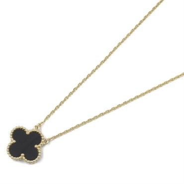 Van Cleef & Arpels Vintage Alhambra Necklace 18KYG Yellow Gold Onyx Black Used