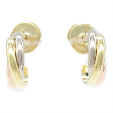 CARTIER Trinity Pierced earrings 18KYG 18KWG 18KPG Three Gold Used women