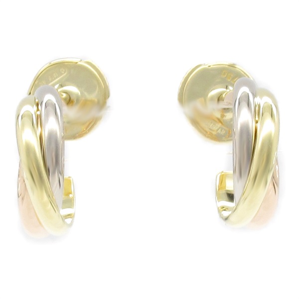 CARTIER Trinity Pierced earrings 18KYG 18KWG 18KPG Three Gold Used women