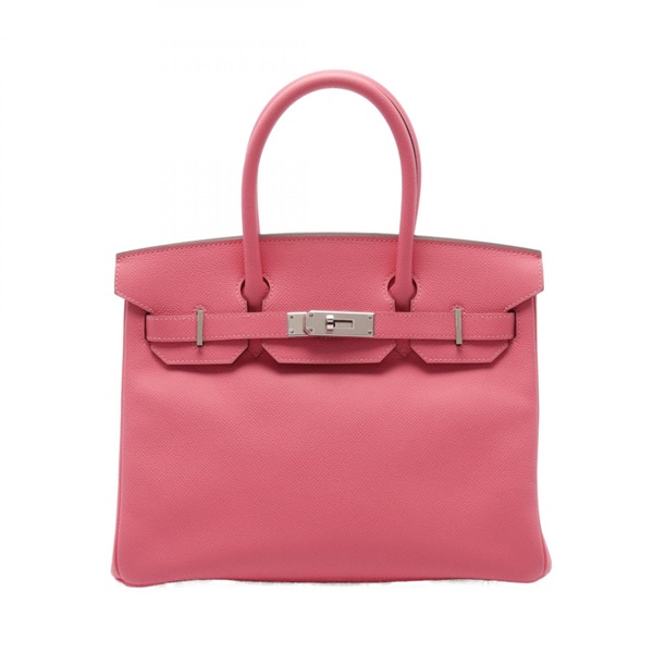 HERMES Birkin 30 Hand bag Y Epsom Rose lipstick Used SHW